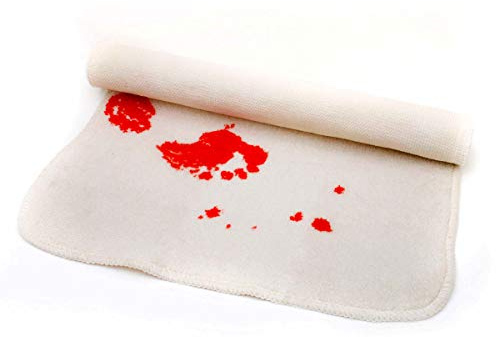 GOODS+GADGETS Badteppich Blut-Bad Badematte Horror Badmatte Duschvorleger Halloween Gruseliger Dusch-Teppich für WC & Bad (Blutteppich)