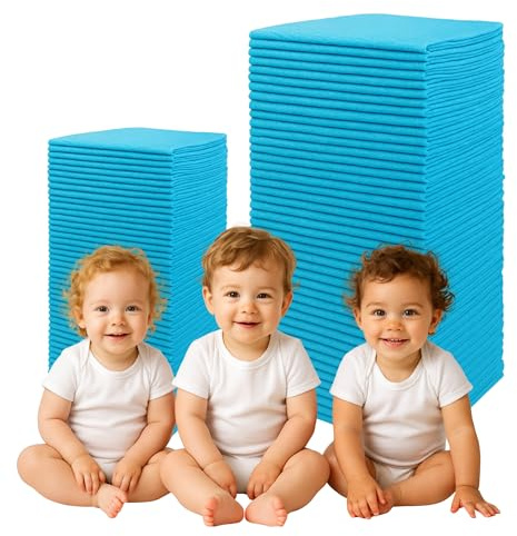 Ale-commerce 400 Stück Einweg Unterlagen 60 x 60 cm Inkontinenz Bettunterlage 6-lagiges Design Hygienische Inkontinenzunterlagen Für Erwachsene Kinder Wickelunterlage Unterwegs Schnell Trocknend