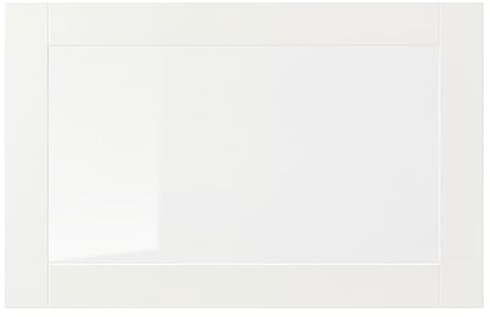 ZRIZAURA SINDVIK Glass Cabinet Door 60x38 cm Replacement Door Panel for Storage Unit Display Cabinet (White/clear glass)