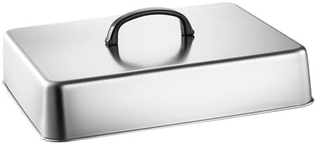 Cúpula Para Fundir Queso Tapa Rectangular Resistente al Calor con Asa | Cubierta vapor para plancha Para cocinar en barbacoa, parrilla, fogata: hamburguesas, verduras, carne