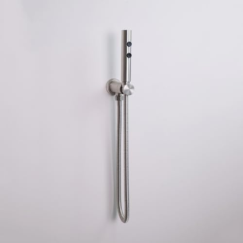 FQYEP Kit Spruzzatore WC Set Di Doccetta per Bidet A Parete Interruttore Rotante A 90° Foro Singolo In Ottone Doppia Modalità,Spazzolato