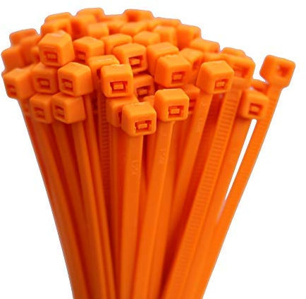 100 Stück Kabelbinder 2,5 x 100 mm, Orange