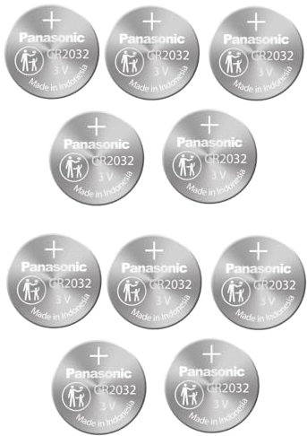 Panasonic Lot de 2 Piles Jnufi CR2032 au Lithium 3 V