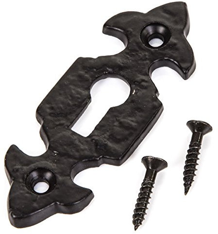 Black Fleur-de-LYS Cast Iron Keyhole Cover