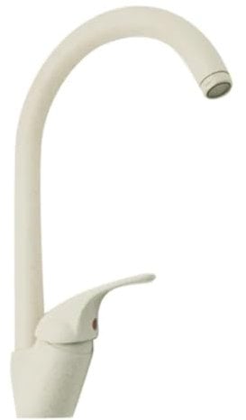 Mischbatterie für Spüle mit hohem schwenkbarem Auslauf - Marzia Granit Hafer