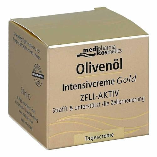 Olivenöl Intensivcreme Gold Zell-Aktiv Strafft und Unterstützt die Zellerneuerung, 50 ml