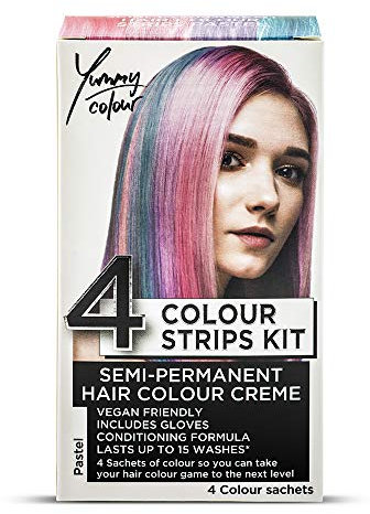 Stargazer Yummy Colour - Kit de tiras de tinte semipermanente para el cabello, 4 tonos, color pastel