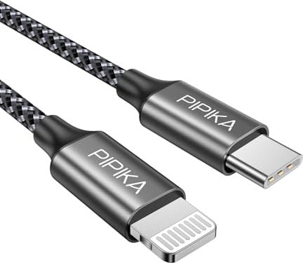PIPIKA USB C Lightning Kabel 1M，iPhone Ladekabel[MFi Zertifiziert] Power Delivery USB C auf Lightning Kabel kompatibel mit Smartphone, iphone 14/13/12/11Pro Max/Pro/X/XS/XR/8 Plus, for Type-C Chargers