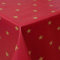 PVC Tischdecke Star rot Sterne Gold Wachstuch Weihnachten· Eckig · Länge & Breite wählbar · abwaschbare Tischdecke Weihnachten, Größe:120 x 190 cm