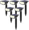 GOLUMUP Luci Solari da Esterno, 36 LED Faretti Solari da Giardino, Cortile, Sentiero, Piscina e Campeggio Impermeabile IP67 (Bianco Freddo, 6)