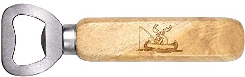 'Angeln Elch' Flaschenöffner aus Holz (BO00058447)