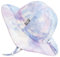 Jan & Jul Baby Sonnenhut für Mädchen, UV-Schutz UPF 50+ (S: 0-6 Monate, Zuckerwatten Batik-Design)