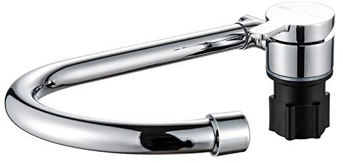 Wresetly Faltbarer Wohnmobil-Wasserhahn 9/16 Einlassgewinde Einhandgriff Kalt- und Warmwassermischer Kupferhahn für Wohnmobil-Deck