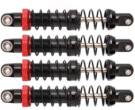 Laihua RC-ÖL-StoßDäMpfer, 4 Hochfeste Dual-Feder-RC-StoßDäMpfer FüR Scx10 (90mm)
