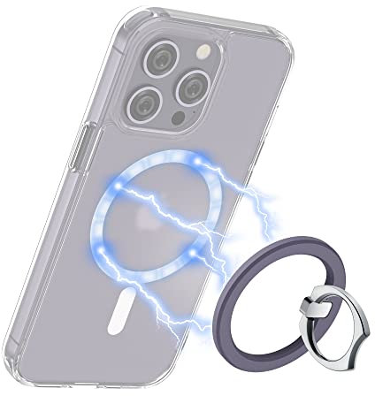 PROfezzion MagSafe Ring, Magnetischer Telefonring Halterung Telefongriff für iPhone 16 16 Plus 16 Pro 16 Pro Max 15 14 13 12 Serie&Magsafe Case Magsafe Car Mount(Violett)