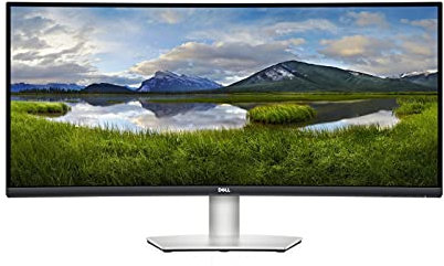 Dell W126264859 S3422DW LCD Monitor, 34, 3440 x 1440 Pixel, Wide Quad HD, Nero/Argento