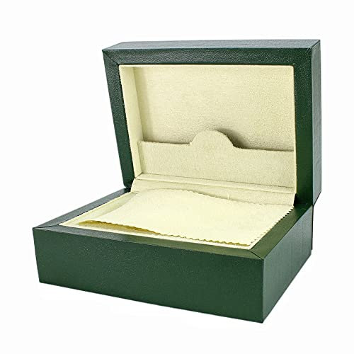 ROUHO Grüne Uhrenbox Mode Damenuhr Aufbewahrungsbox Geschenk Holzverpackungsbox für Ro-le-x Su-bma-riner Dee-ps-ea