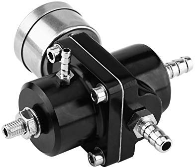 Kit de Manómetro Regulador de Presión de Combustible Universal de Aleación de Aluminio con Manguera 0-140 Psi Ajustable, Válvula de Combustible y Accesorios