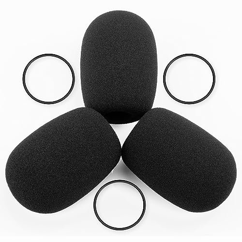 LEFXMOPHY for Bose A20 Aviation Headset Mic cover, Replacement for Bose A30 Microphone Spongue Pop filter 3-Pack Foam Cover WindScreen (Not for Proflight Series 2)