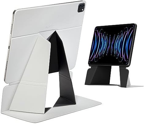 MOFT Tablet Ständer für Schreibtisch, Leder Folio Verstellbarer iPad Ständer Magnetische Hülle mit Mehreren Betrachtungswinkeln, Kompatibel mit iPad Pro 11-in 2020-2022/iPad Air 2022/2020