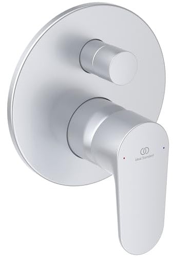 Ideal Standard A7350SI Cerafine O Robinet de baignoire monocommande encastré pour 2 fonctions – Robinet de salle de bain sans bec en argent