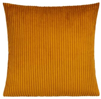 beties HYggelig No.2 Samt Block Cord Kissenhülle ca. 50x50 cm Kissenbezug in Raumausstatter Qualität aus deutschem Unternehmen (kurkuma-gelb)