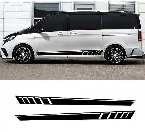 Karosserie aufkleber aufkleber für Mercedes V Class Vito Viano,Körper dekoration Auto externe Tuning Zubehör,A-Black