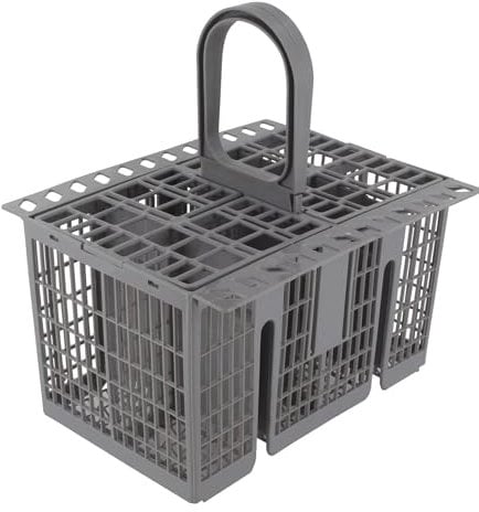 QUAILITAS Dishwasher Cutlery Basket [Grey] – Replacement Cutlery Basket for Dishwasher with Handle, Compatible with Indesit, Hotpoint FDF, FDL, LBF, LKF, LFT, LFSA Series – Kitchen Appliances
