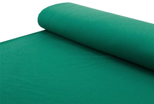 Baumwoll - Sweatstoff weich Alpenfleece einfarbig dunkelgrün - Meterware ab 25 x 150 cm - Stoff zum Nähen