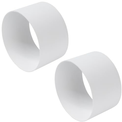 Juego de 2 conectores exteriores de tubo redondo de 125 mm, accesorio para sistema de ventilación, pieza de conexión para sistemas de tubos redondos, brida hembra