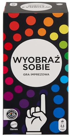Mattel Games Stellen Sie sich ein Partyspiel für Erwachsene mit verrückten Finger- und Zeigern sowie Karten und Spindeln, für 3-8 Spieler, HYB63