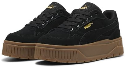 PUMA Sneakers Karmen II Idol Suede Femme 38 Black Gold ┃Baskets pour Femmes
