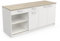 möbelando Miniküche >Cooking< in Matt weiß - 180x82,5x60cm (BxHxT)