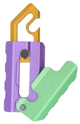 Topyond Cuchillo de Zanahoria Juguete Abridor de Botellas para Alivio de Ansiedad por Gravedad | Juguete de Cuchillo portátil de aleación de Aluminio, Bolsa de Almacenamiento