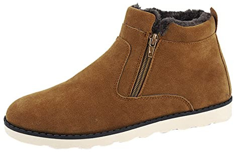 Stivaletti da Uomo Imbottiti - Stivali Tattici da Uomo Scarpe da Ginnastica Casual Stivali da Abito per Uomo con Cerniera Laterale Doposci Stivali Pioggia Stivali Pesca Leggere Comode