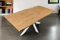 SAM Esstisch Josy | 180 x 90 cm | Holz Wildeiche-Optik | Spider-Gestell Metall Weiß | 40 mm Tischplatte mit Baumkante | Tisch für Esszimmer & Küche