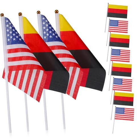 Supvox Usa-handflaggen 20er-pack Mini-flaggen Zum Aufkleben Für Meetings Sport Unabhängigkeitstag Feiern