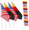 Supvox Usa-handflaggen 20er-pack Mini-flaggen Zum Aufkleben Für Meetings Sport Unabhängigkeitstag Feiern