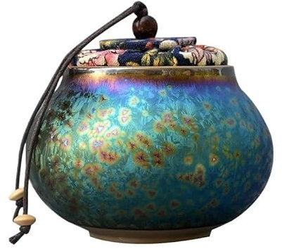 Caja de cerámica para Guardar té, Tarro Sellado, contenedor de té, Recipiente Decorativo para Guardar té, Organizador de té, Lata de té, Accesorios para Barra de café (A)