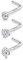 Milacolato 3 STÜCK Nasenpiercing Gold, Nasenpiercing Silber 925, L-Stift Nostril Piercing Stecker Grüner Zirkonia Schmetterling Nasenpiercings Set 0.8mm Stärke Nasenpiercings Schmuck-AS