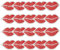 20Pcs Red Lip Rhinestones, Resin Crystal Red Lip Iron On Patches, Bling Rhinestone for Jeans Clothes Hat Jacket Fabric Decoration