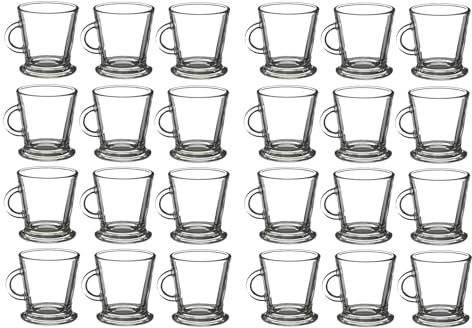 Lot De 24 Tasses En Verre - Transparents |contenance 18 Cl | Entièrement En Verre