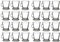 Lot De 24 Tasses En Verre - Transparents |contenance 18 Cl | Entièrement En Verre