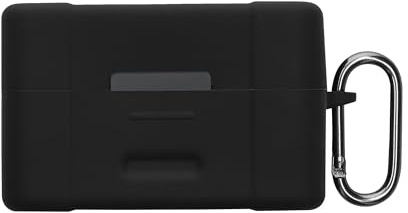kwmobile Schutzhülle für DJI Mic Mini Wireless Hülle - TPU Silikon Case für Kopfhörer Ladecase - stoßfestes Cover mit Karabiner - Schwarz