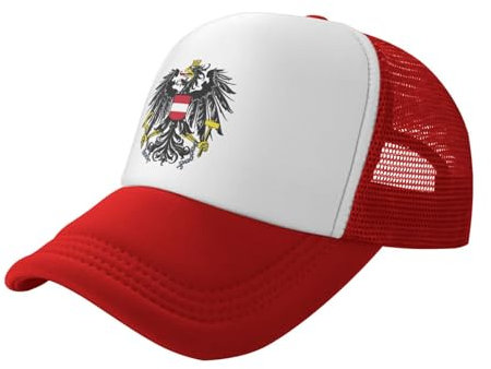 Baseballkappe Mit Republik Österreich Staatswappen Unisex Outdoor Baseballs Cap Kappe Polyester Baseball Mützen Erwachsenen Baseboard Baseballkappen Verstellbar Athletic Baseball Cap