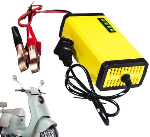 Trickle Chargeur pour Batterie de Voiture 12 V – Compact Auto Battery Saver, Chargeur Intelligent, Chargeur, aileron de sécurité – Booster pour Marine, Moto, Tracteur, motoneige, Scooter, Power G