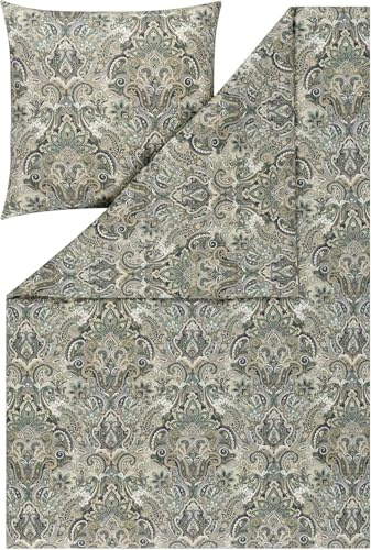 ESTELLA Mako Interlock Jersey Bettwäsche Dunja 155 x 220 cm / 80 x 80 cm 6516-532 Salbei