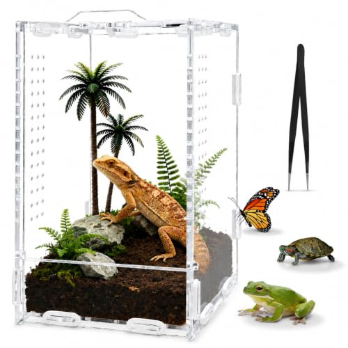 KOUHA Spinnen Terrarium Reptilien Terrarium Box Fütterungsbox Acryl