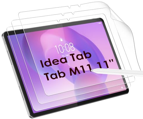 WD&CD 3 Stück Papier Schutzfolie kompatibel mit Lenovo Idea Tab/Lenovo Tab M11 11 Matte Blendfrei Displayschutzfolie, Angenehmes Schreiben wie auf,zum Zeichnen und Notizen