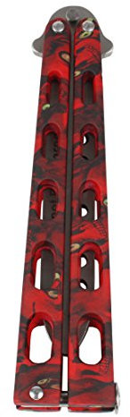 Andux Zone Strumento pieghevole in metallo, in acciaio inossidabile spesso, 11-HDD-001, Rot